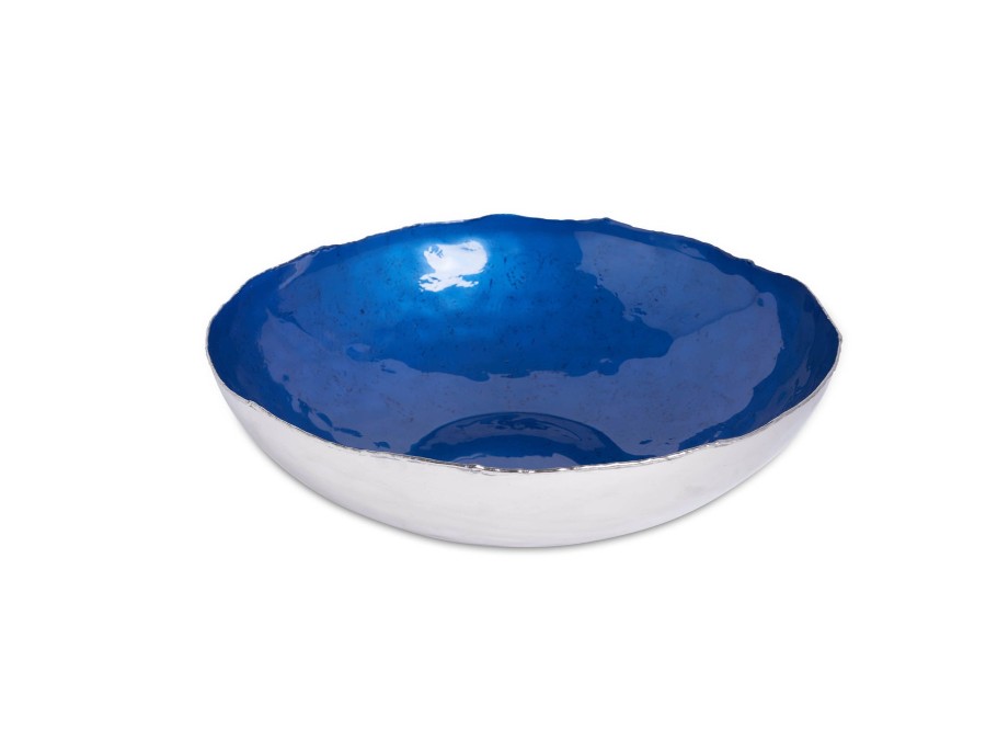 Julia Knight Decor | Cascade 14" Shallow Bowl Cobalt