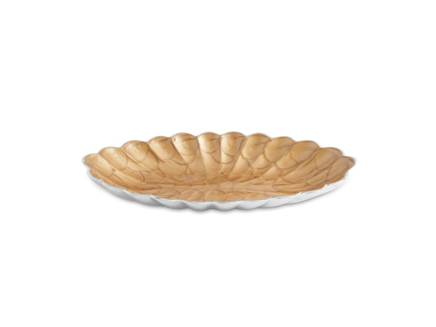 Julia Knight Decor | Peony 16" Oval Bowl Toffee