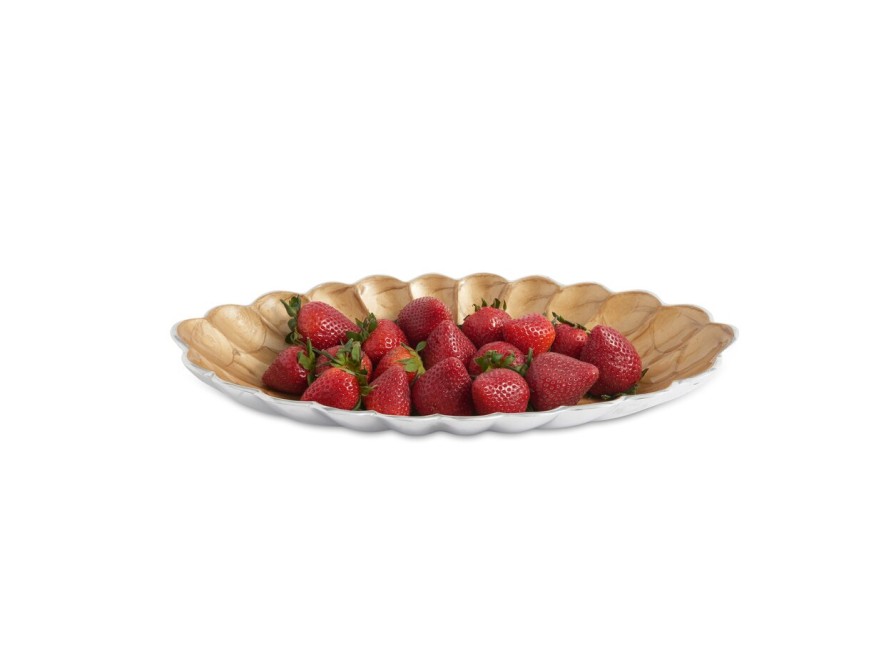 Julia Knight Decor | Peony 16" Oval Bowl Toffee