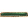 Julia Knight Platters & Trays | Florentine 16" Rectangular Tray Gold Emerald