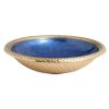 Julia Knight Decor | Florentine Gold 15" Round Bowl Sapphire