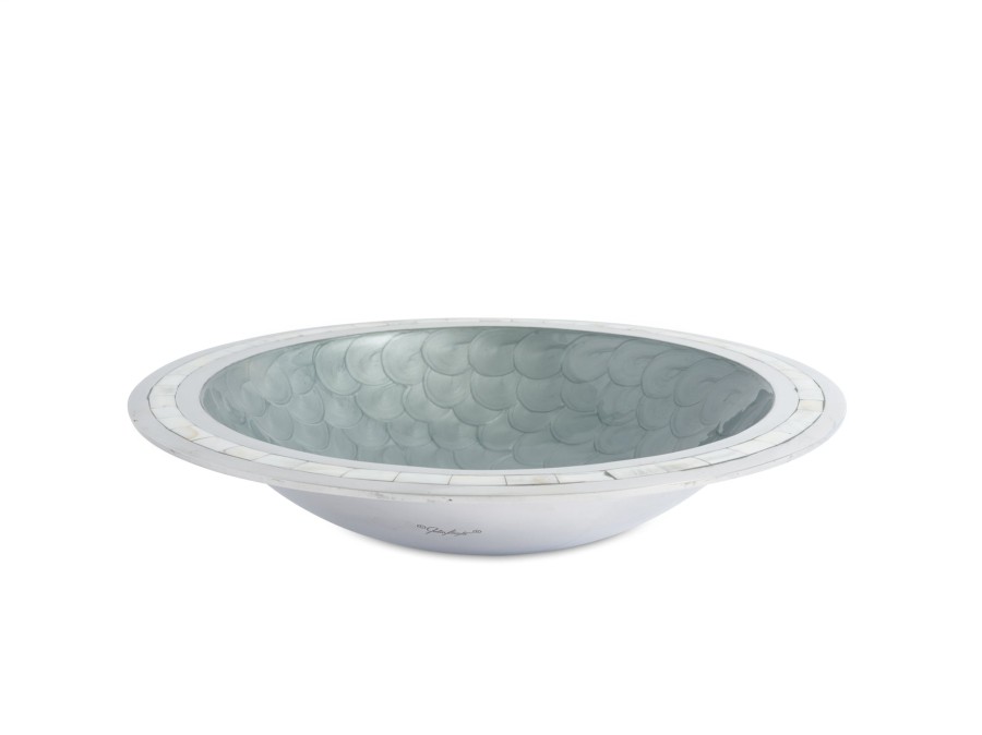 Julia Knight Decor | Classic 15" Round Bowl Platinum