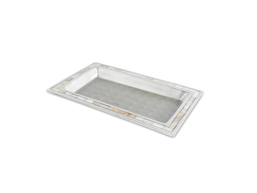 Julia Knight Bath Accessories | Classic 12" Vanity Tray Platinum