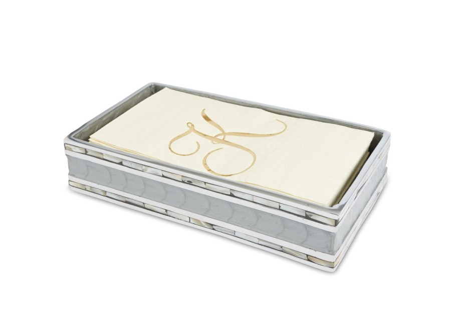 Julia Knight Bath Accessories | Classic 9" Guest Towel Tray Platinum