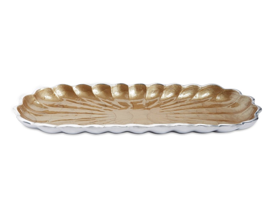 Julia Knight Platters & Trays | Peony 14" Rectangular Tray Toffee