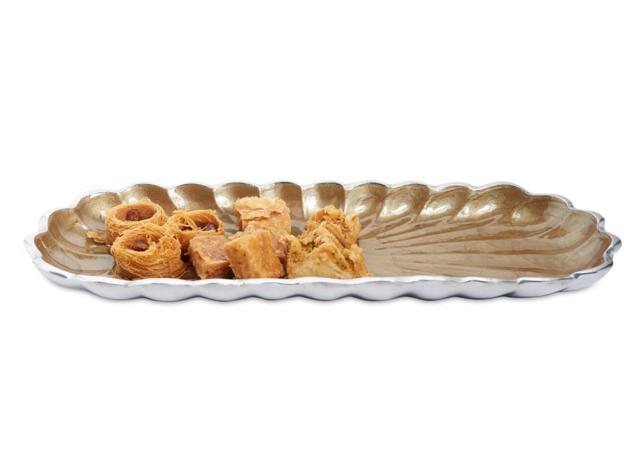 Julia Knight Platters & Trays | Peony 14" Rectangular Tray Toffee