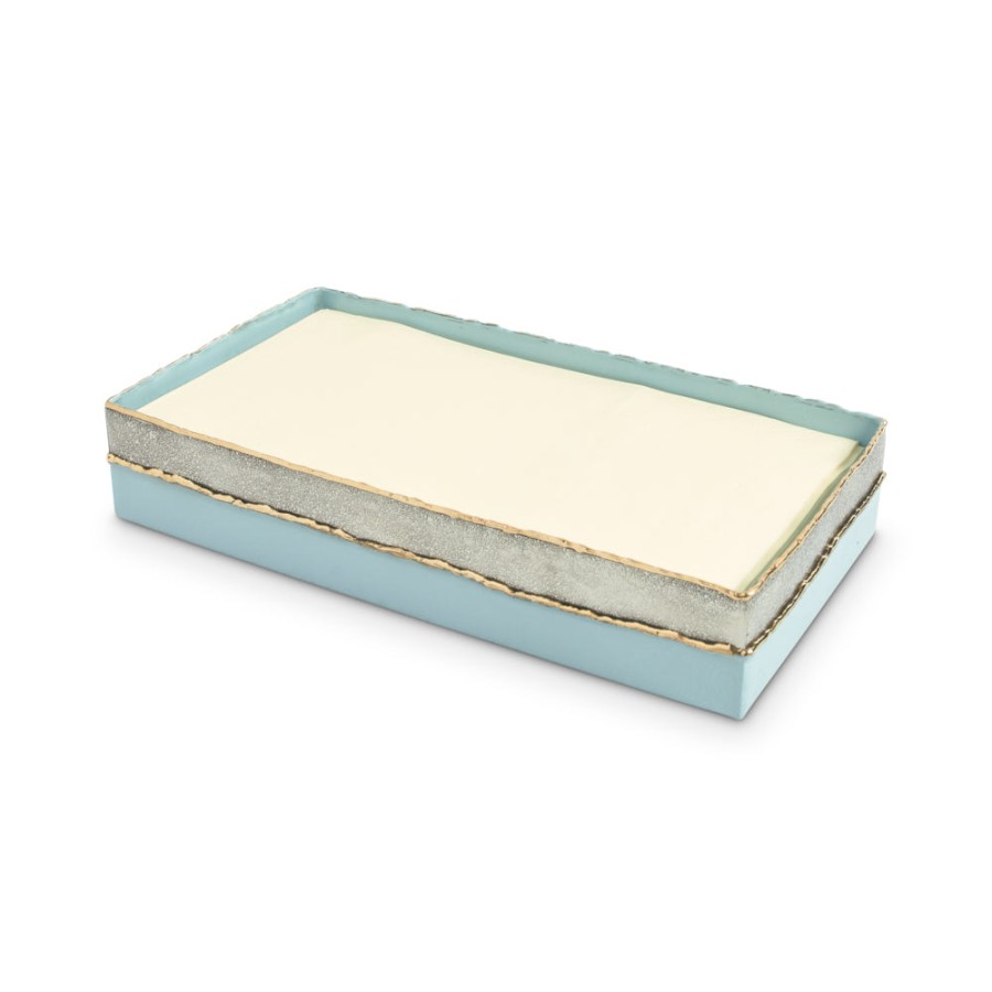 Julia Knight Bath Accessories | Cascade 9" Guest Towel Tray Glacial Blue