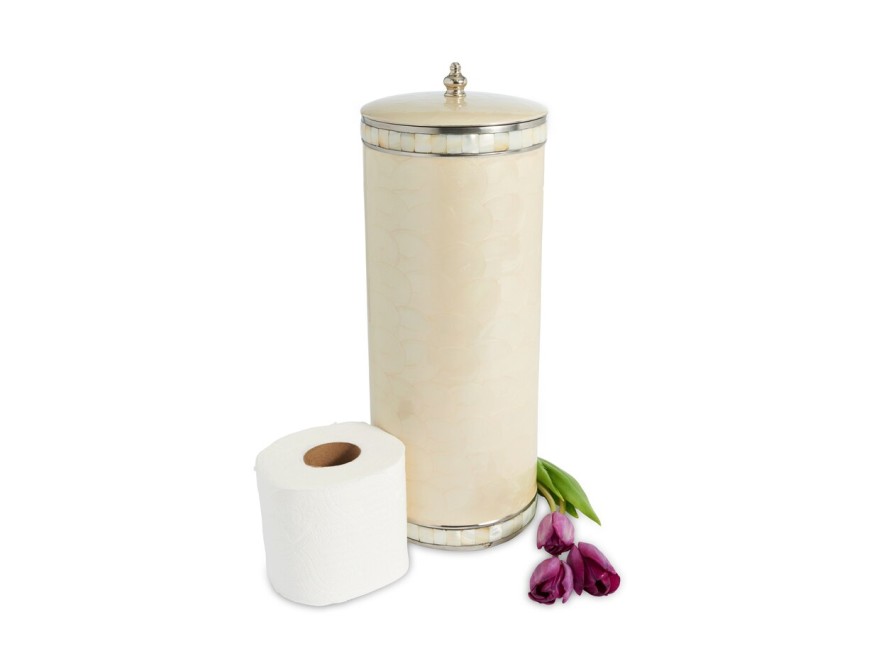 Julia Knight Bath Accessories | Classic Toilet Tissue Covered Holder Snow