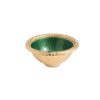 Julia Knight Bowls | Florentine 4.25" Round Bowl Gold Emerald