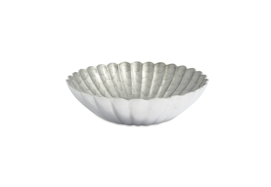 Julia Knight Bowls | Peony 15" Round Bowl Platinum