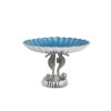 Julia Knight Bowls | Sea Horse 10" Pedestal Bowl Azure