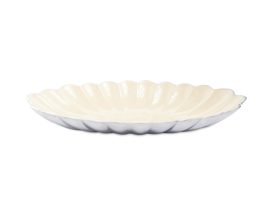 Julia Knight Decor | Peony 16" Oval Bowl Snow