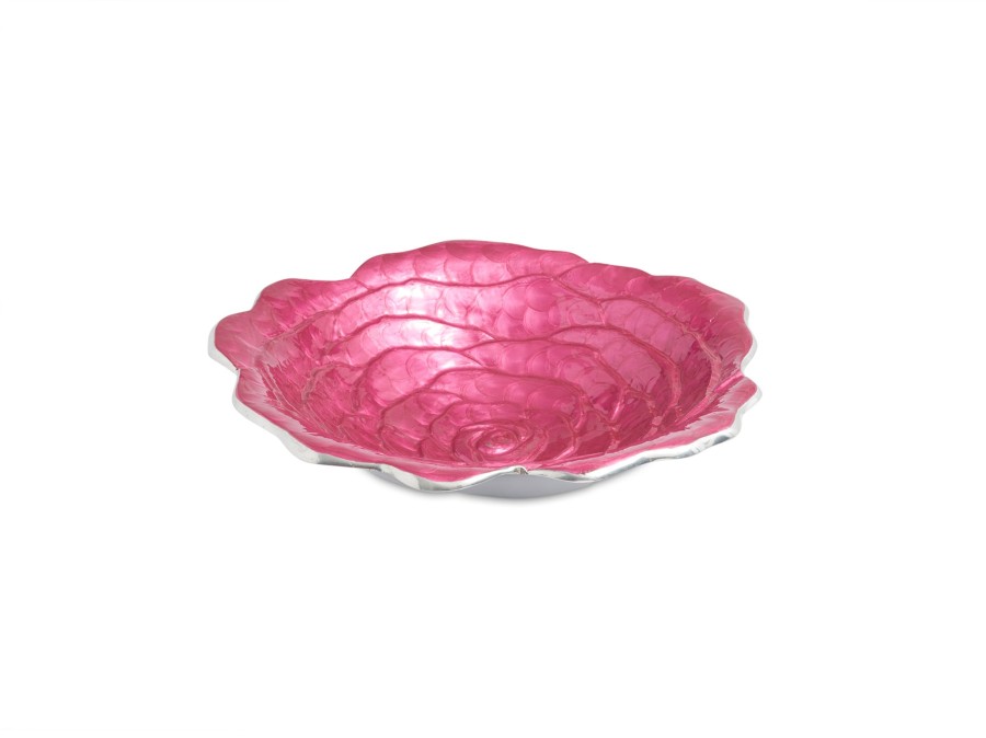 Julia Knight Decor | Rose 15" Bowl Raspberry