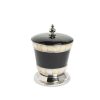 Julia Knight Bath Accessories | Classic 5.5" Covered Canister Caviar