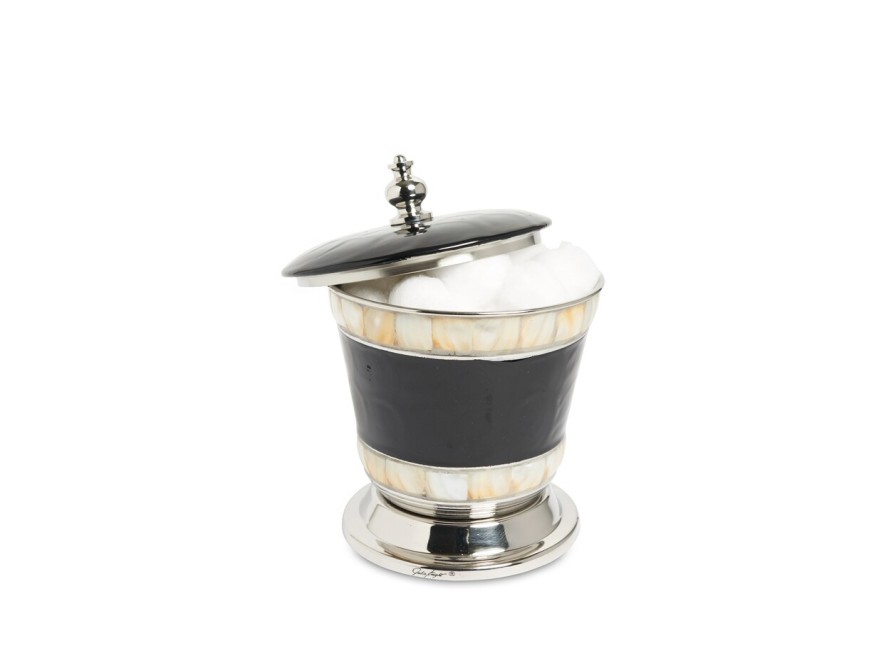 Julia Knight Bath Accessories | Classic 5.5" Covered Canister Caviar