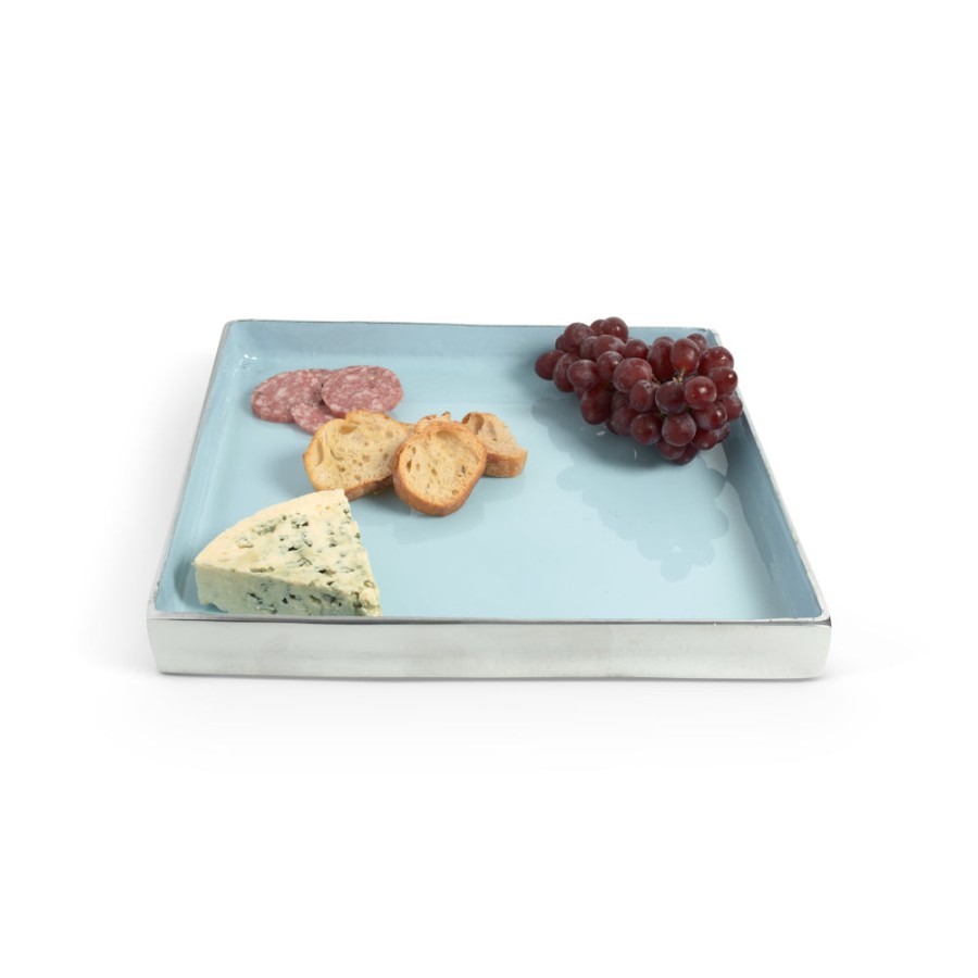 Julia Knight Serveware | Astra 12.5" Square Tray Glacial Blue