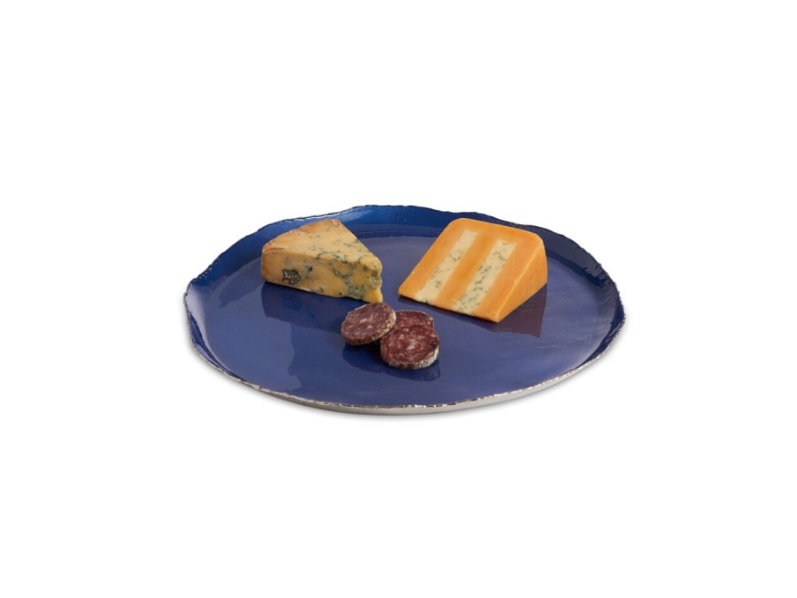 Julia Knight Decor | Cascade 13" Round Tray Cobalt