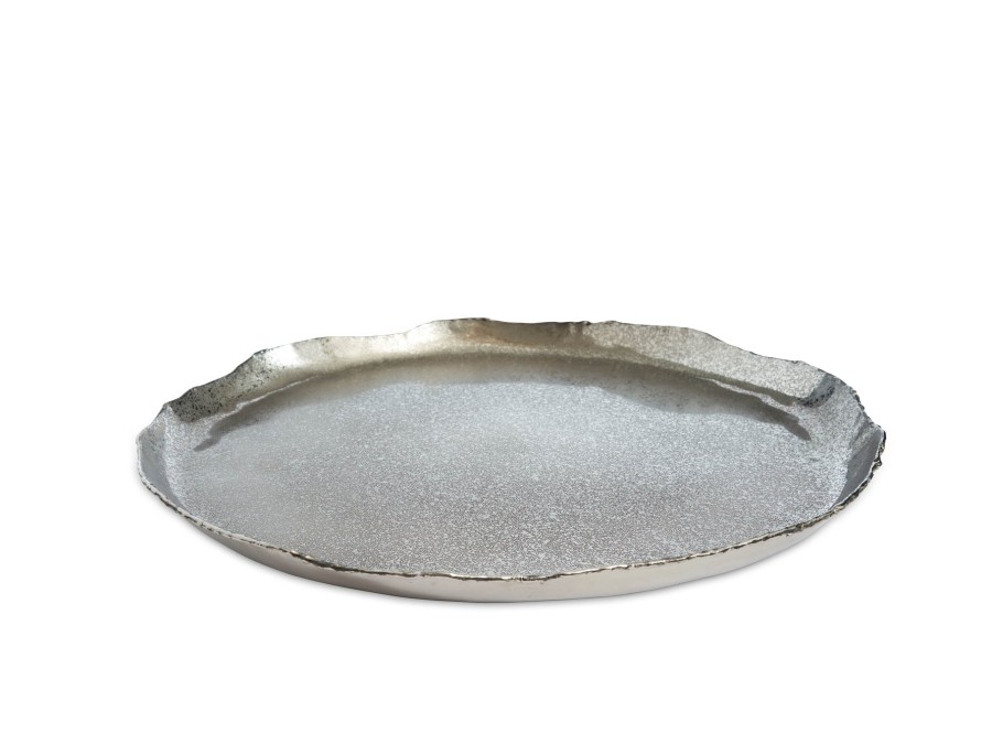 Julia Knight Decor | Cascade 13" Round Tray Frosted