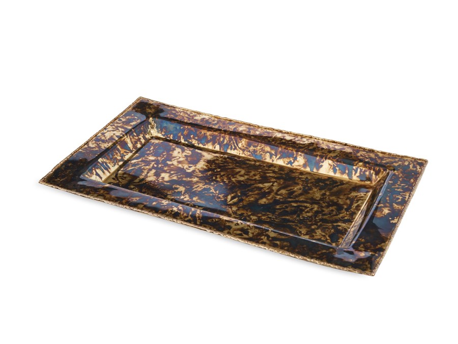 Julia Knight Bath Accessories | Cascade 12" Vanity Tray Rainbow Bronze