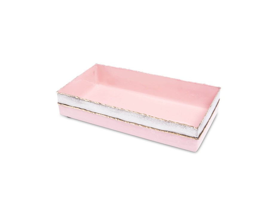 Julia Knight Bath Accessories | Cascade 9" Guest Towel Tray Pink Lace