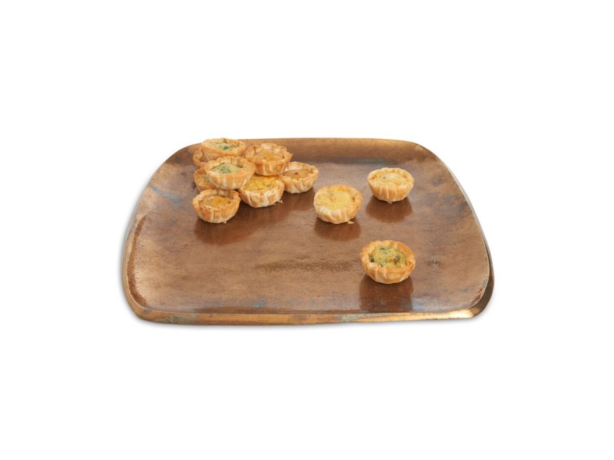 Julia Knight Table Accessories | Eclipse 12" Stackable Square Tray Bronze