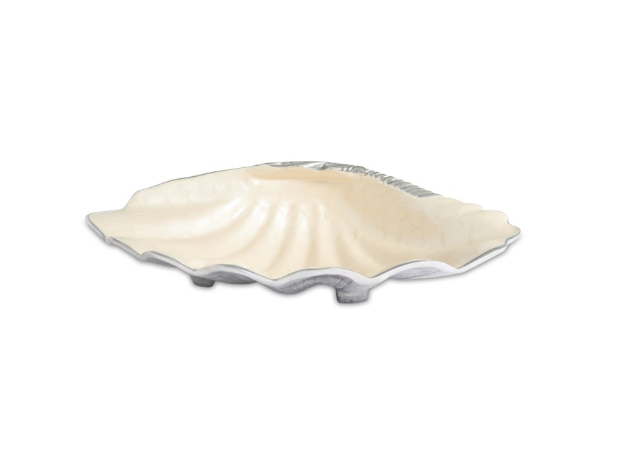 Julia Knight Decor | Tahitian Clam Shell 17.5" Bowl Snow