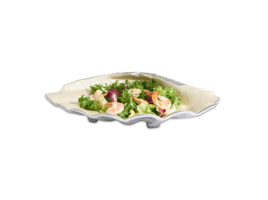 Julia Knight Decor | Tahitian Clam Shell 17.5" Bowl Snow