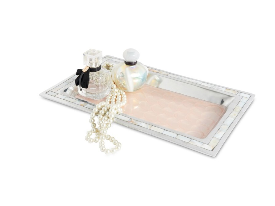 Julia Knight Bath Accessories | Classic 12" Vanity Tray Pink Ice