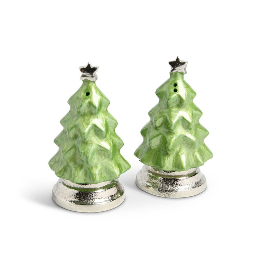 Julia Knight Table Accessories | Holly Sprig Tree Salt & Pepper Shaker Mojito