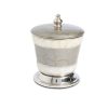 Julia Knight Bath Accessories | Classic 5.5" Covered Canister Platinum