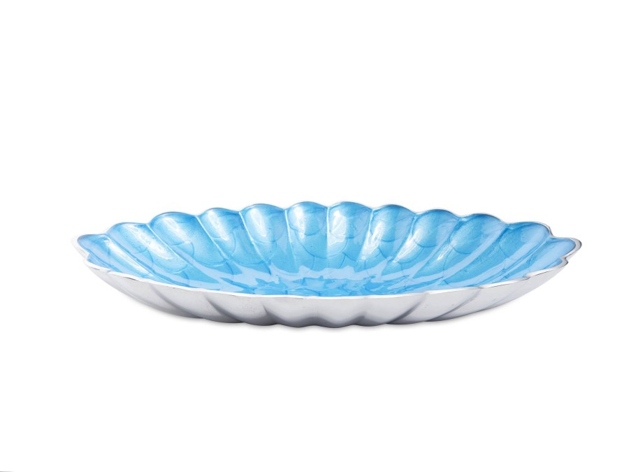 Julia Knight Decor | Peony 16" Oval Bowl Azure