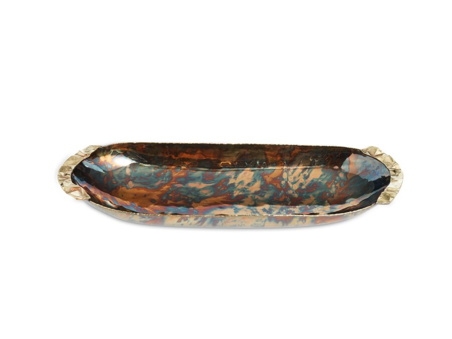 Julia Knight Decor | Sierra 18" Oval Bowl Rainbow Bronze