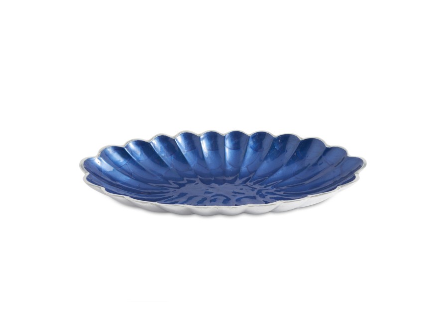 Julia Knight Decor | Peony 16" Oval Bowl Sapphire