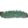 Julia Knight Platters & Trays | Holly Sprig 16" Tray Emerald