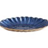 Julia Knight Bowls | Peony 16" Oval Bowl Gold Sapphire