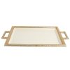 Julia Knight Platters & Trays | Florentine 23" Beveled Tray With Handles Gold Snow