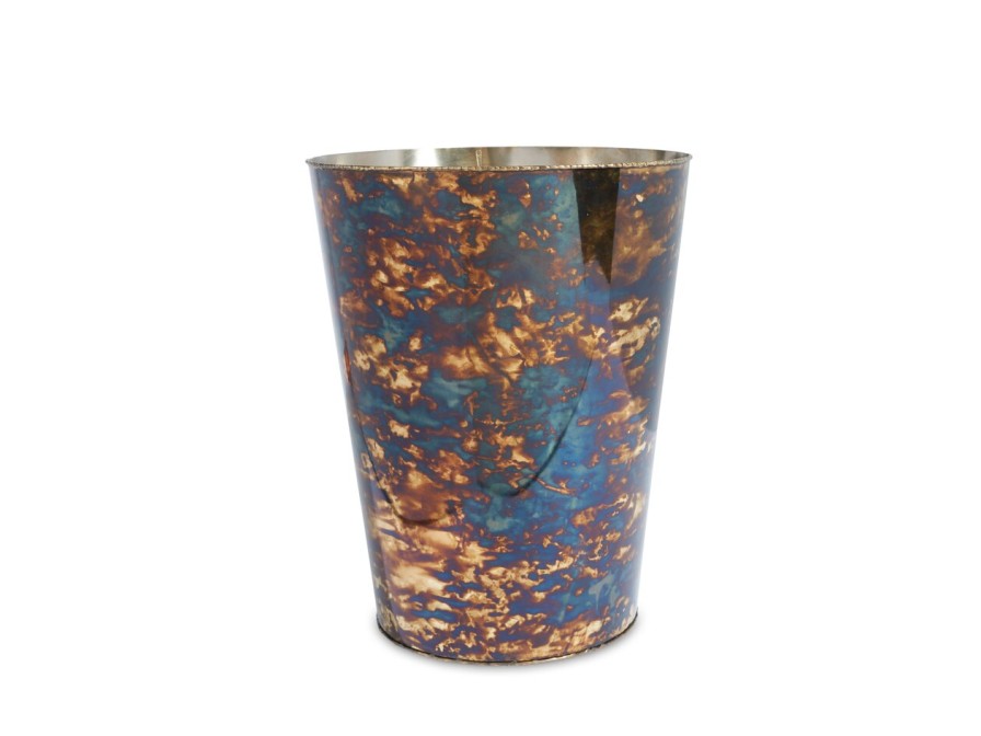 Julia Knight Bath Accessories | Cascade 11" Waste Basket Rainbow Bronze