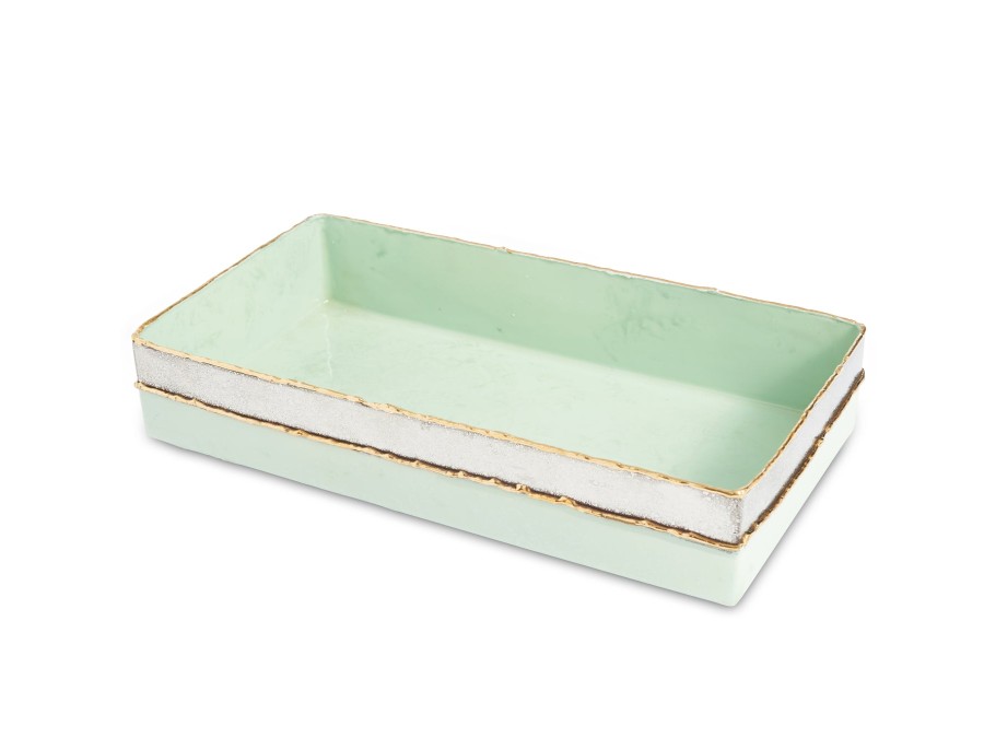 Julia Knight Platters & Trays | Cascade 9" Guest Towel Tray Surf