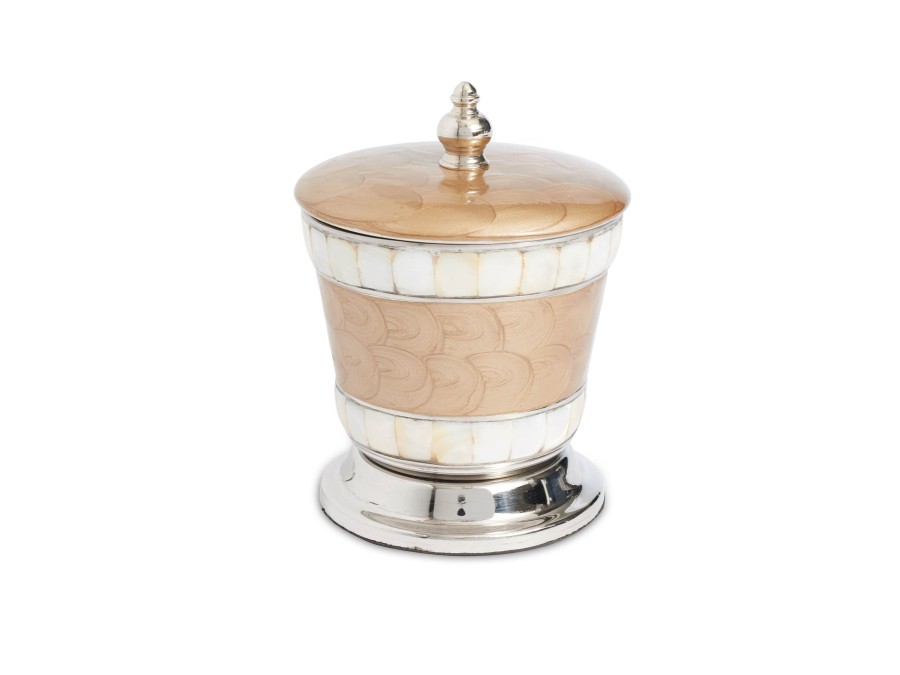 Julia Knight Bath Accessories | Classic 5.5" Covered Canister Toffee