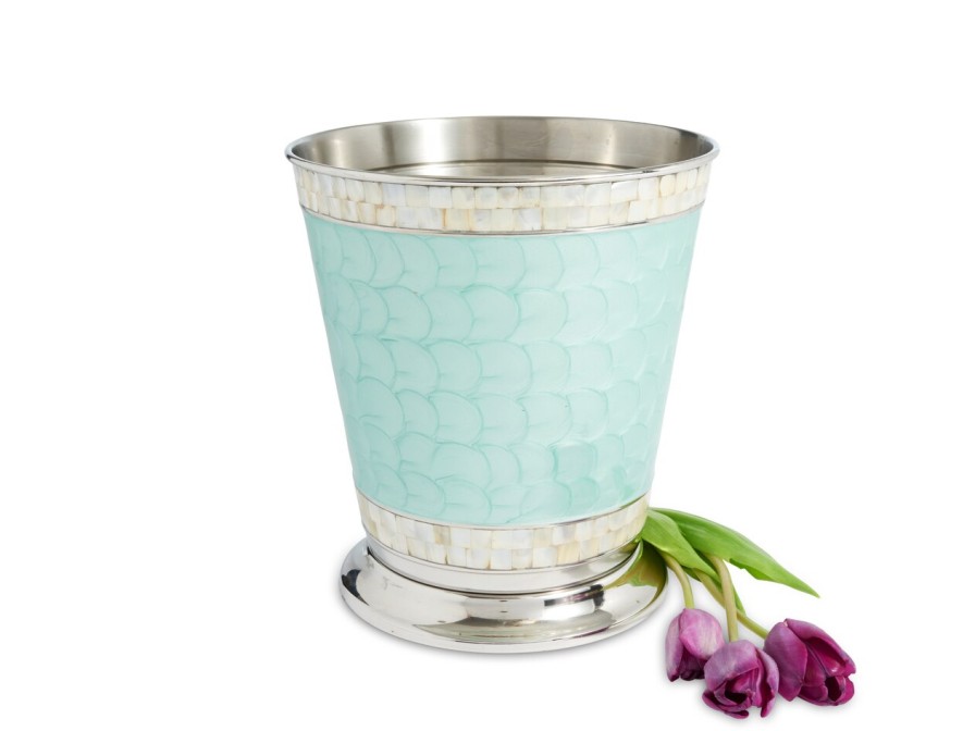 Julia Knight Bath Accessories | Classic 9.75" Waste Basket Aqua