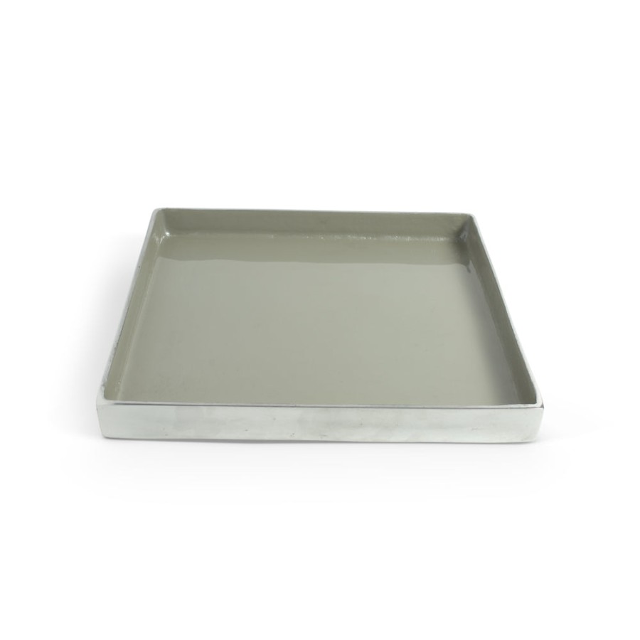 Julia Knight Serveware | Astra 12.5" Square Tray Platinum