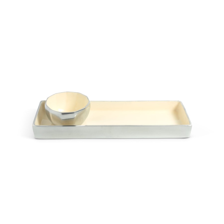 Julia Knight Platters & Trays | Astra 14" Rectangle Tray Snow