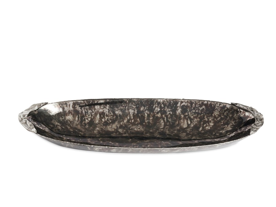 Julia Knight Decor | Sierra 18" Oval Bowl Graphite