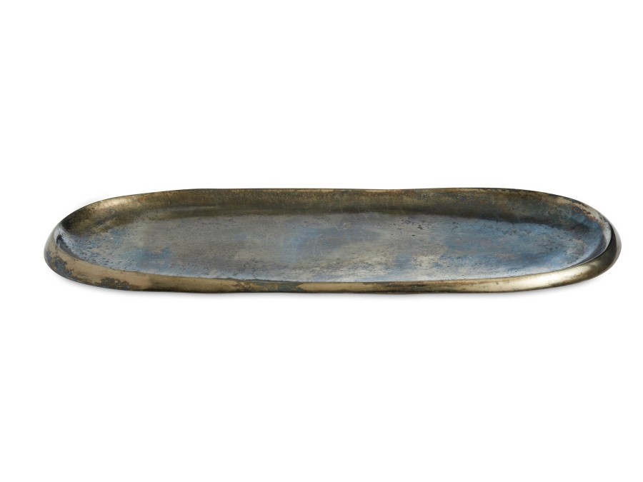 Julia Knight Table Accessories | Eclipse 14" Tray Steel Blue