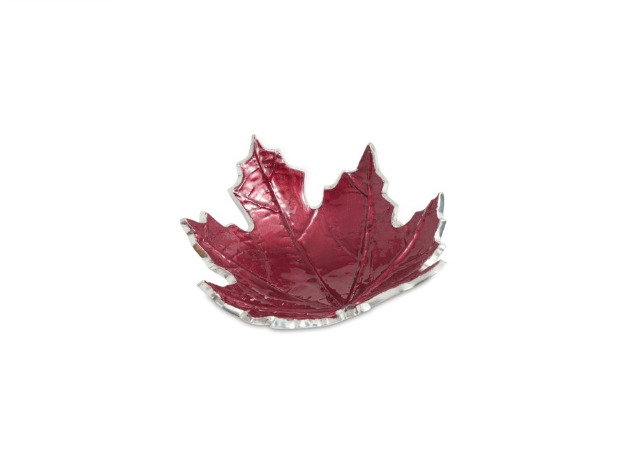 Julia Knight Bowls | Maple Leaf 6" Petite Bowl Pomegranate