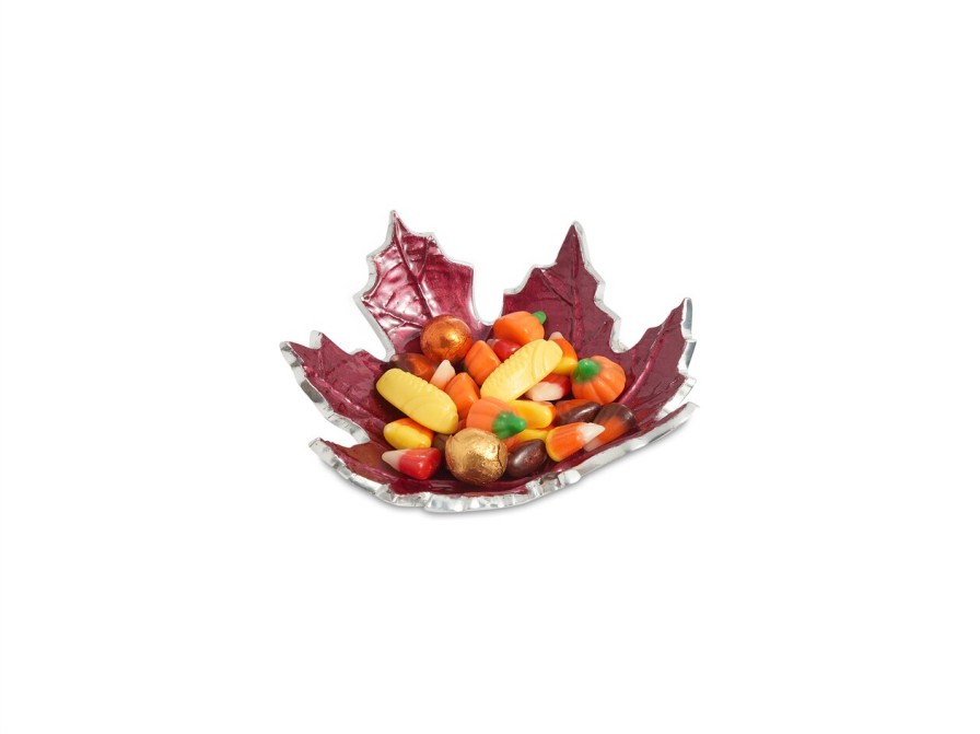 Julia Knight Bowls | Maple Leaf 6" Petite Bowl Pomegranate