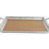 Julia Knight Table Accessories | Classic 21" Beveled Tray W/Handles Toffee