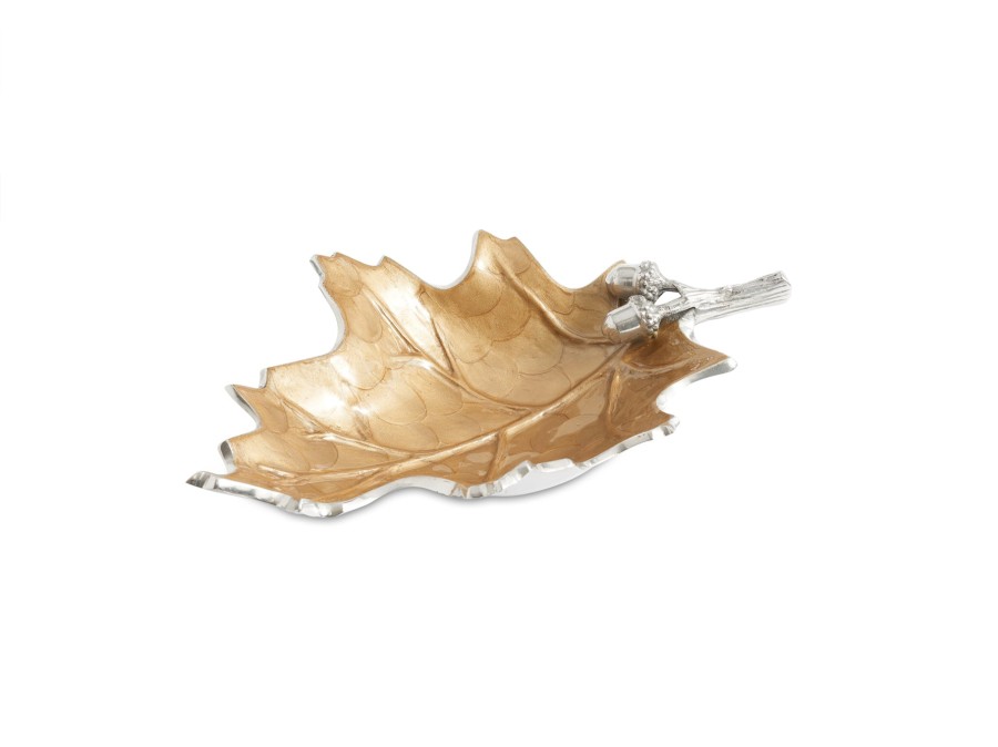 Julia Knight Bowls | Oak Leaf 13" Bowl Toffee