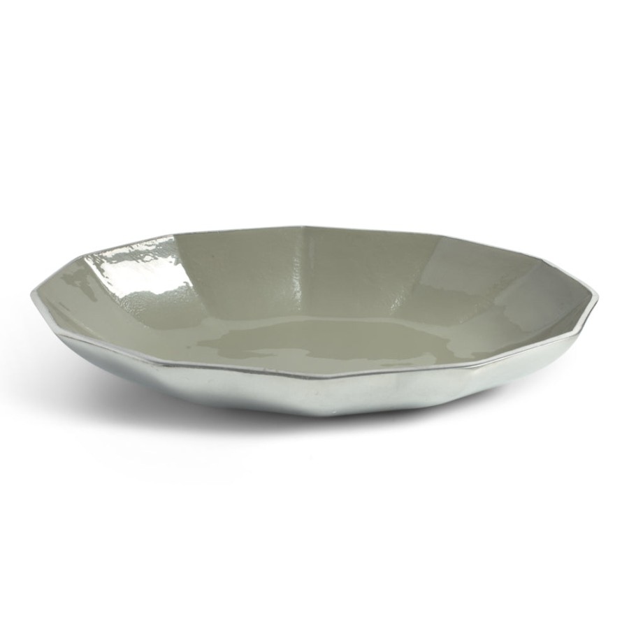 Julia Knight Bowls | Astra 16" Oval Bowl Platinum