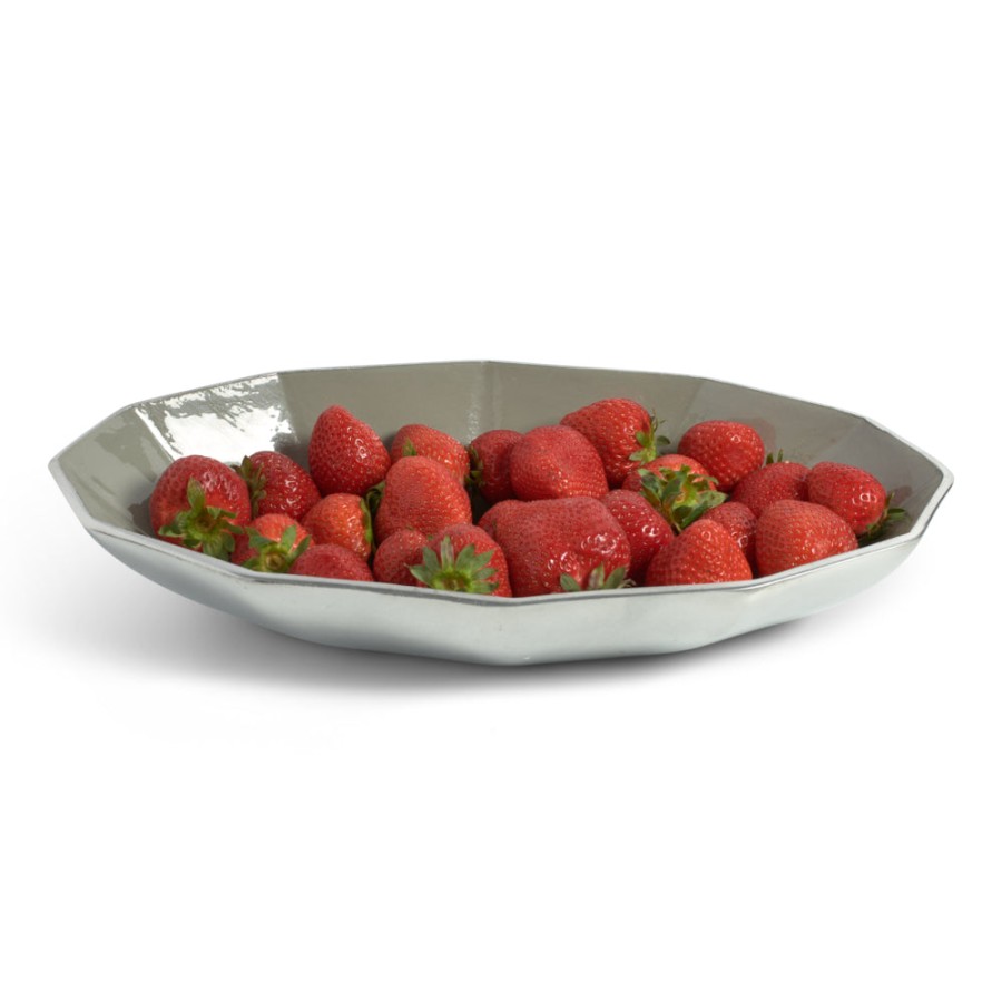 Julia Knight Bowls | Astra 16" Oval Bowl Platinum